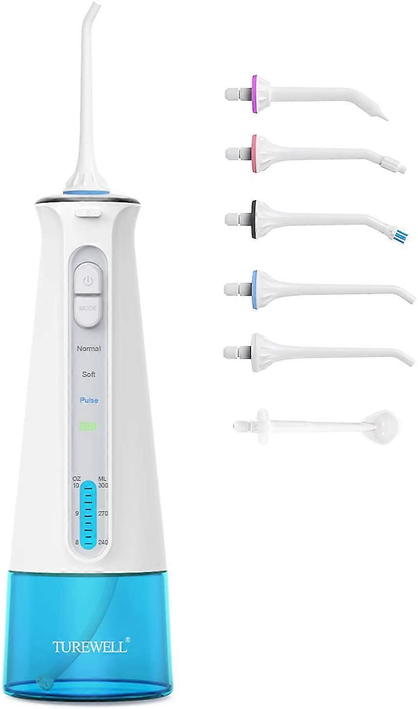 300ML Water Flosser Cordless with3 Modes and 4 Jet Tips