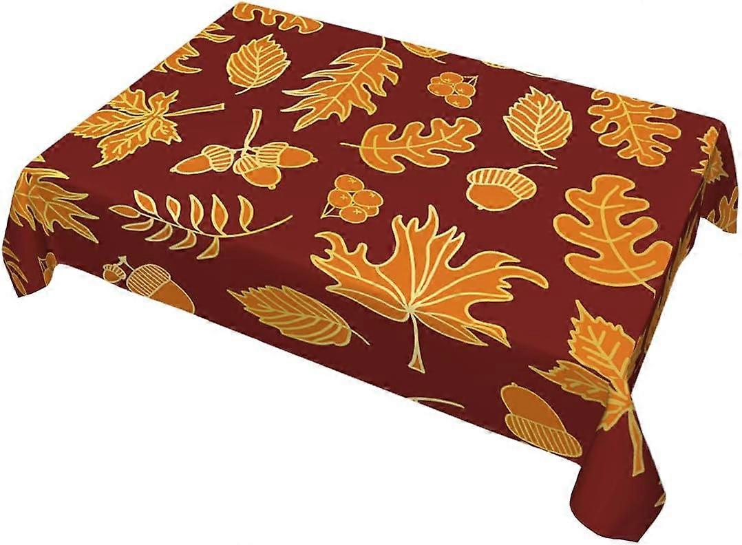 Nappes décoratives rectangulaires Feuilles d’érable d’automne Automne Nappe vintage automne Housse de table pour dîner/BBQ/pique-/table basse 52 x 70 pouces