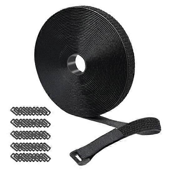 1 Set Fastener Tape Strap Strong Durable Easy Organization Cuttable Tear-resistant Strap with Buckle for Home