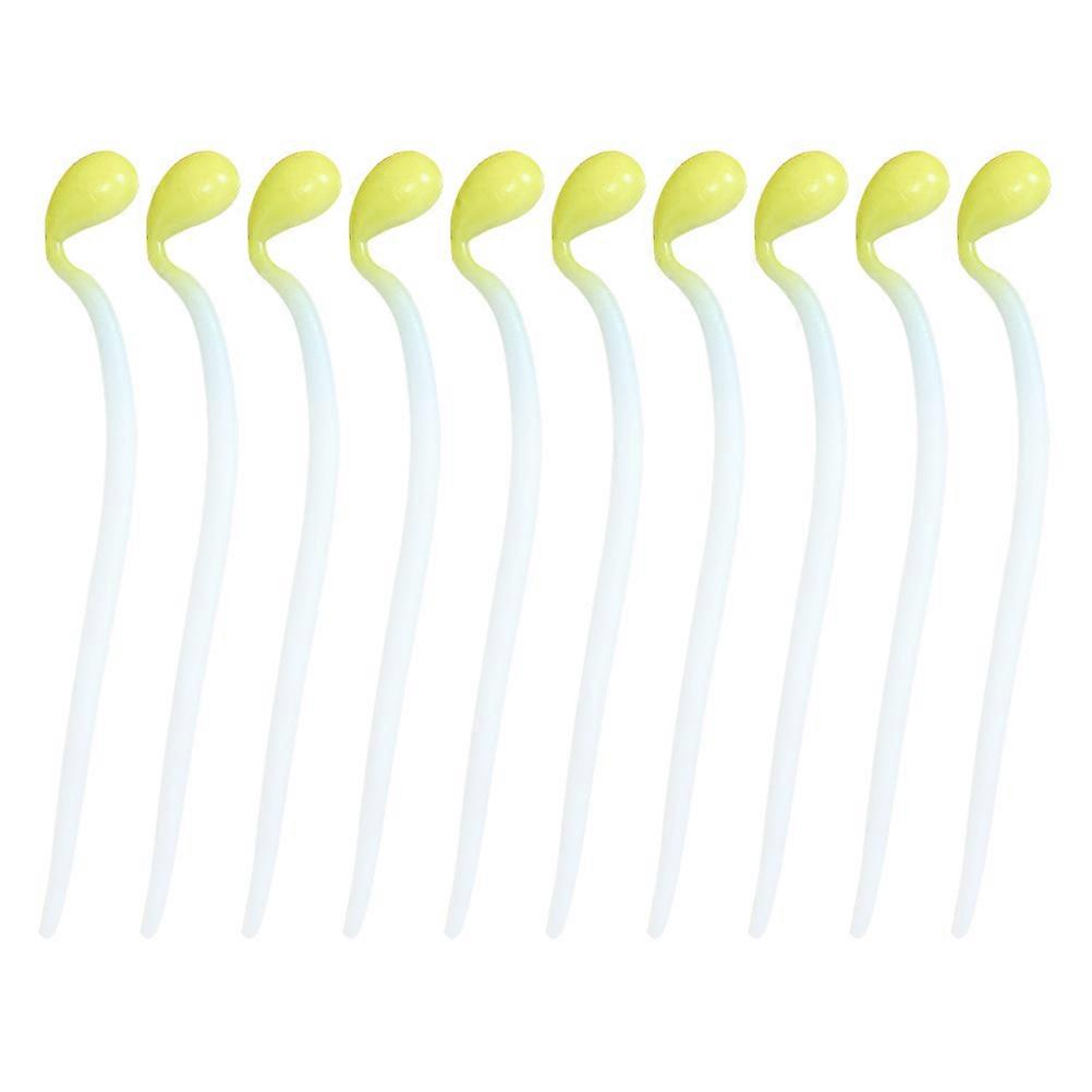 10 Pcs Desk Topper Kids Bean Sprouts Toys Artificial Bean Sprouts Props Plastic Fake Vegetable Decorative Artificial Plant