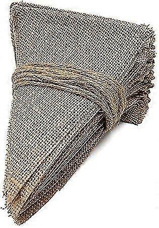 11 מטר דגל Burlap, דגלון גרלנד, 48 יח 'יוטה פננט גרלנד, דגל משולש (13 x 16 ס"מ) XXF