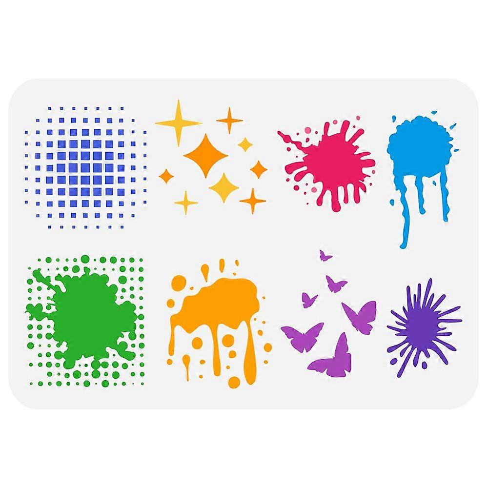 Plastic Drawing Painting Stencils Templates for Painting on Scrapbook Fabric Tiles Floor Furniture Wood Rectangle Mixed Shapes 29.7x21cm