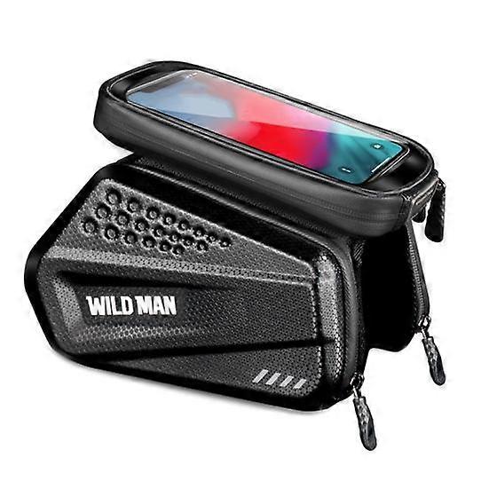 For Mountain Bike Waterproof WILD MAN-ES6 Touch Screen EVA Hard Shell Front Beam Phone Pouch