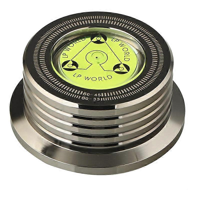 Universal 60Hz LP Vinyl Record Player Disc Turntable Stabilizer with Level Aluminum Alloy Weight Cl