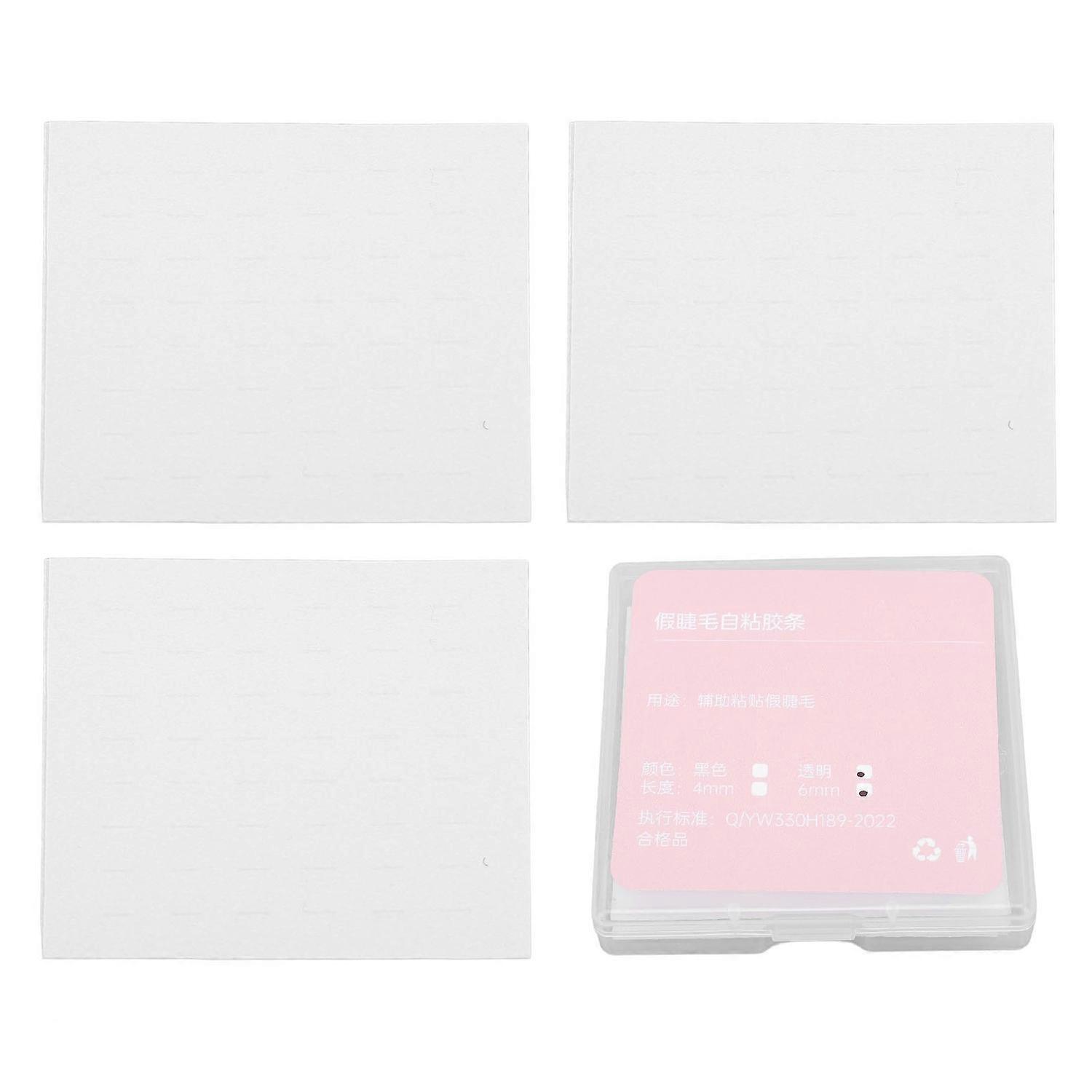 144 Strips Transparent Single Cluster Lash Glue Self Adhesive Strips Waterproof Sweatproof Reusable