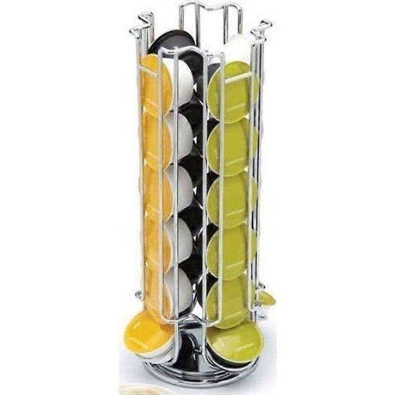 Rotating capsule holder for 24 Dolce Gusto capsules Chrome-plated steel