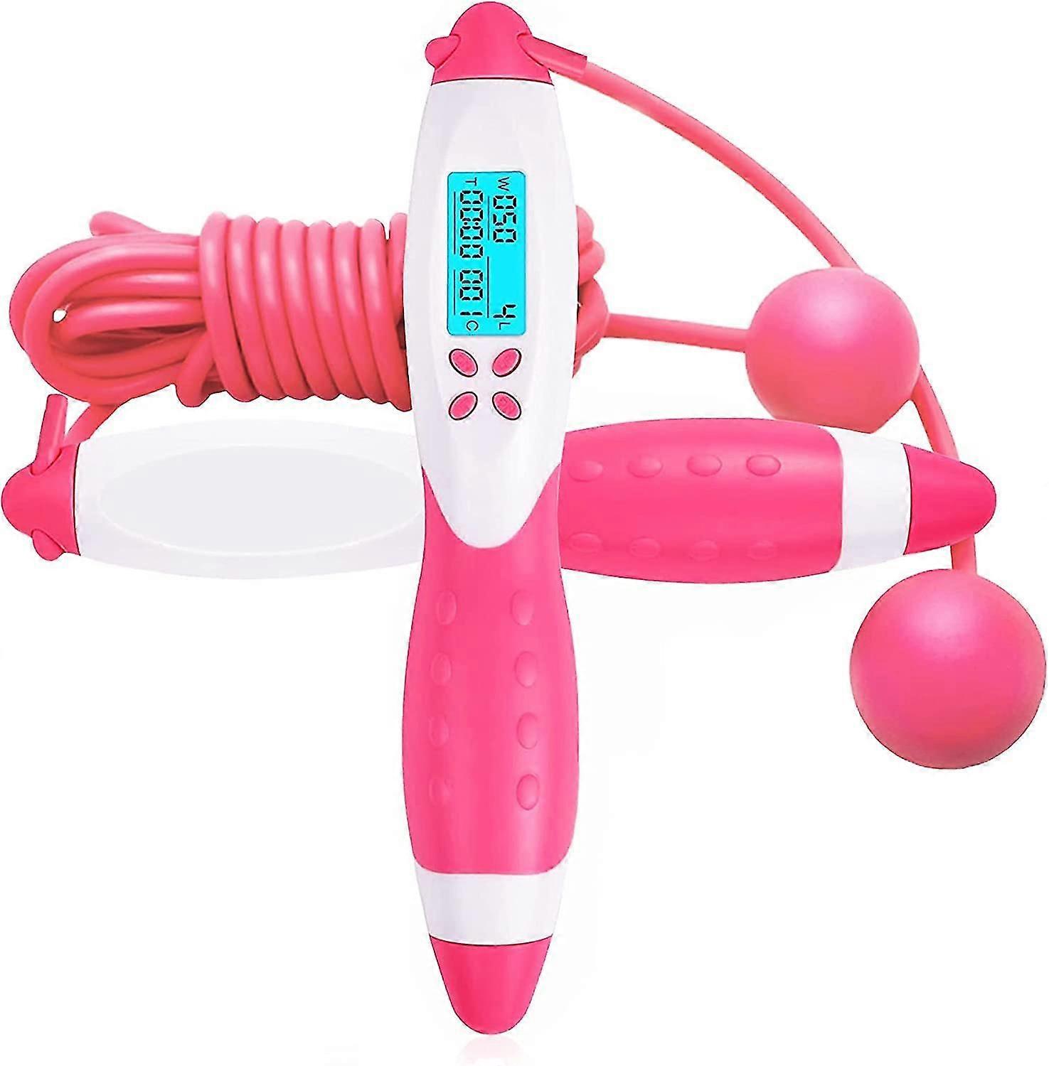 Jump Rope, Weighted Jumping Rope With Counter For Fitness Exercise, Adjustable Digital Cordless Speed Skipping Rope Workout Training For Adults,women