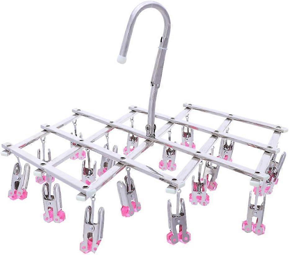 Stainless steel hanging clothes rack windproof