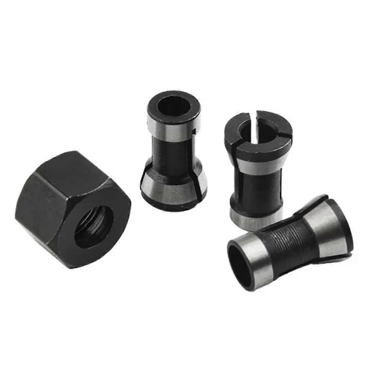 4 st/set 6 mm 8 mm 6,35 mm elektrisk router fräs spännhylsa chuck M15 skruvmutter för trimning gravyrmaskiner