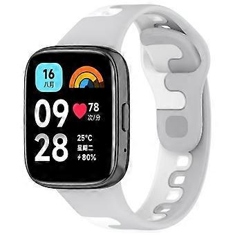 ZRUXE BD-HM 3-281 voor Redmi Watch 3 actieve stiksels tweekleurige siliconen horlogeband