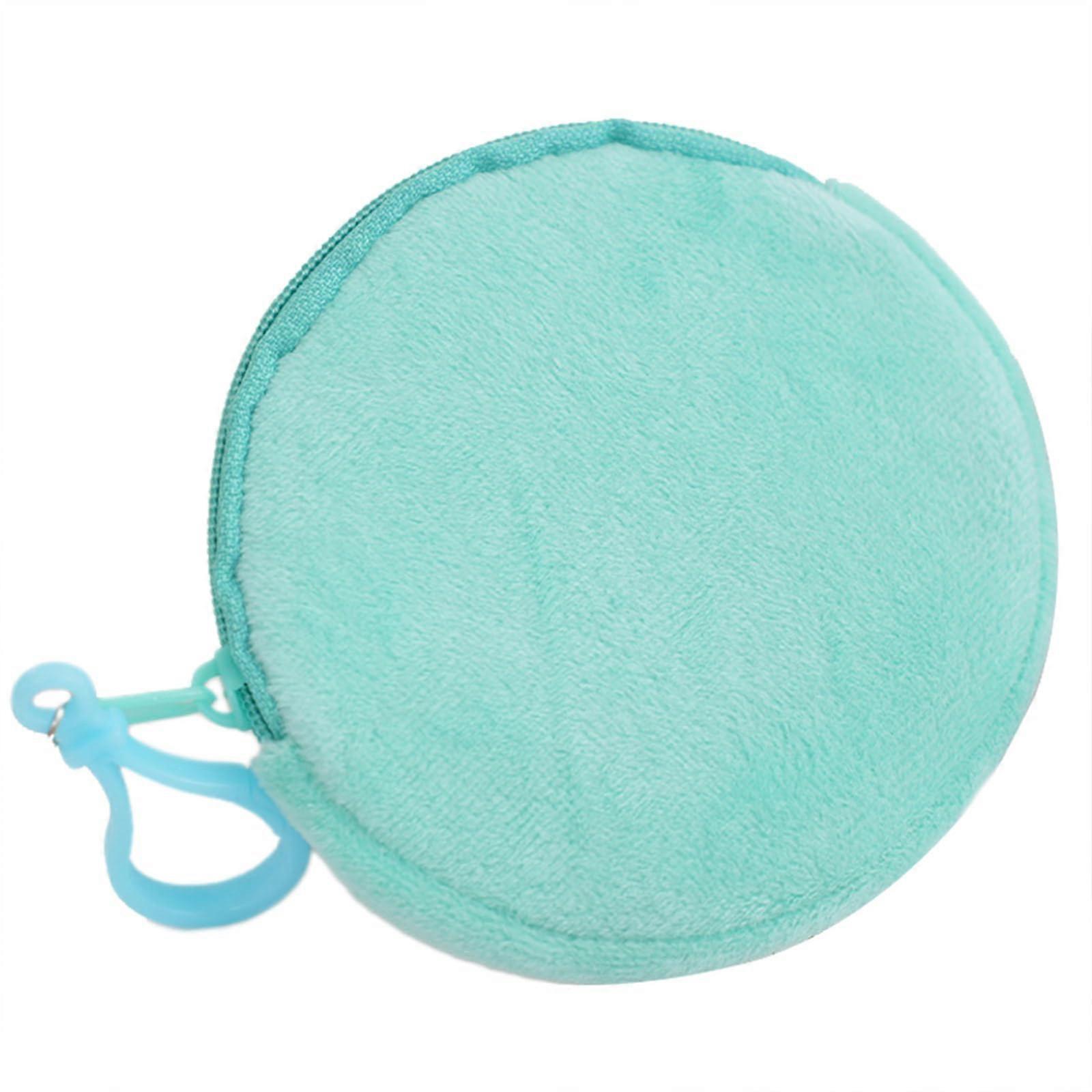 Circular Keychain Coin Purse with Zippered Storage Compartment for Keys, Coins, and Small Essentials