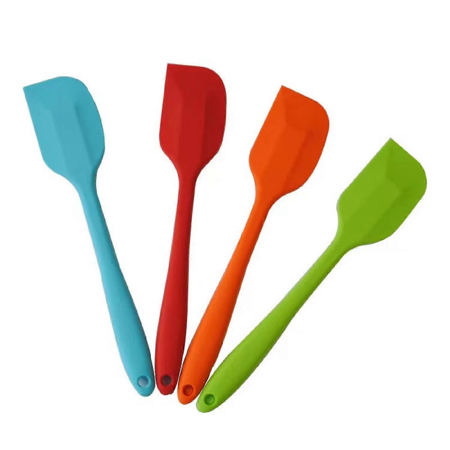 4-Piece Heat-Resistant Silicone Spatulas With Stainless Steel Core Utensils