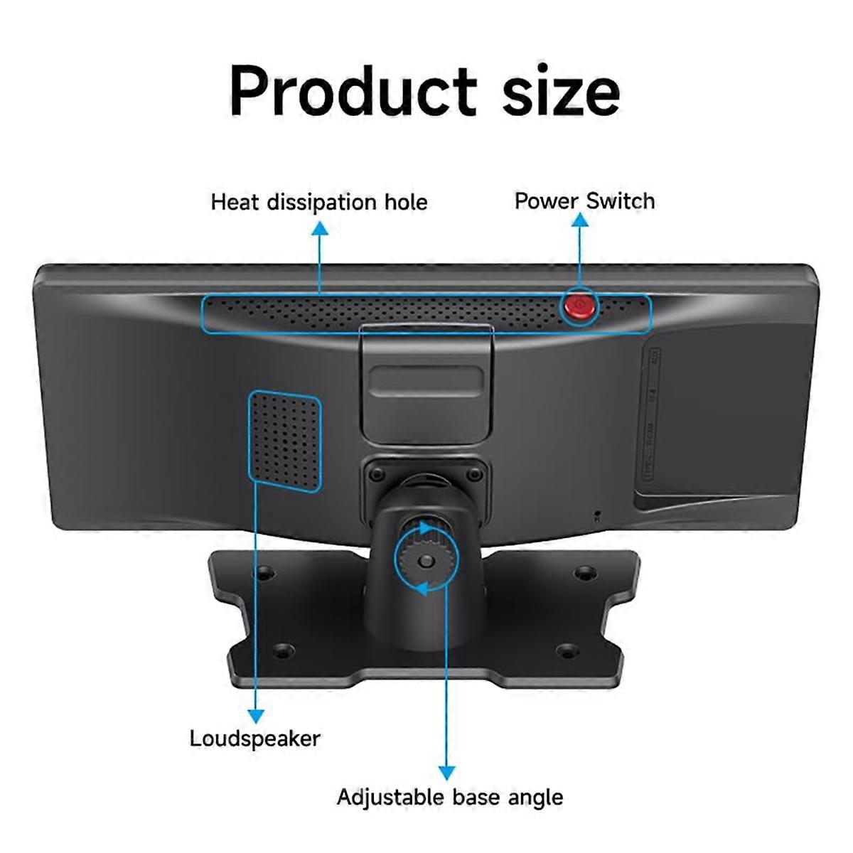 Wireless Carplay Screen,10.26In Car Stereo Touch Screen with Android Auto Carplay, Car Audio with Mirror Link, Bluetooth