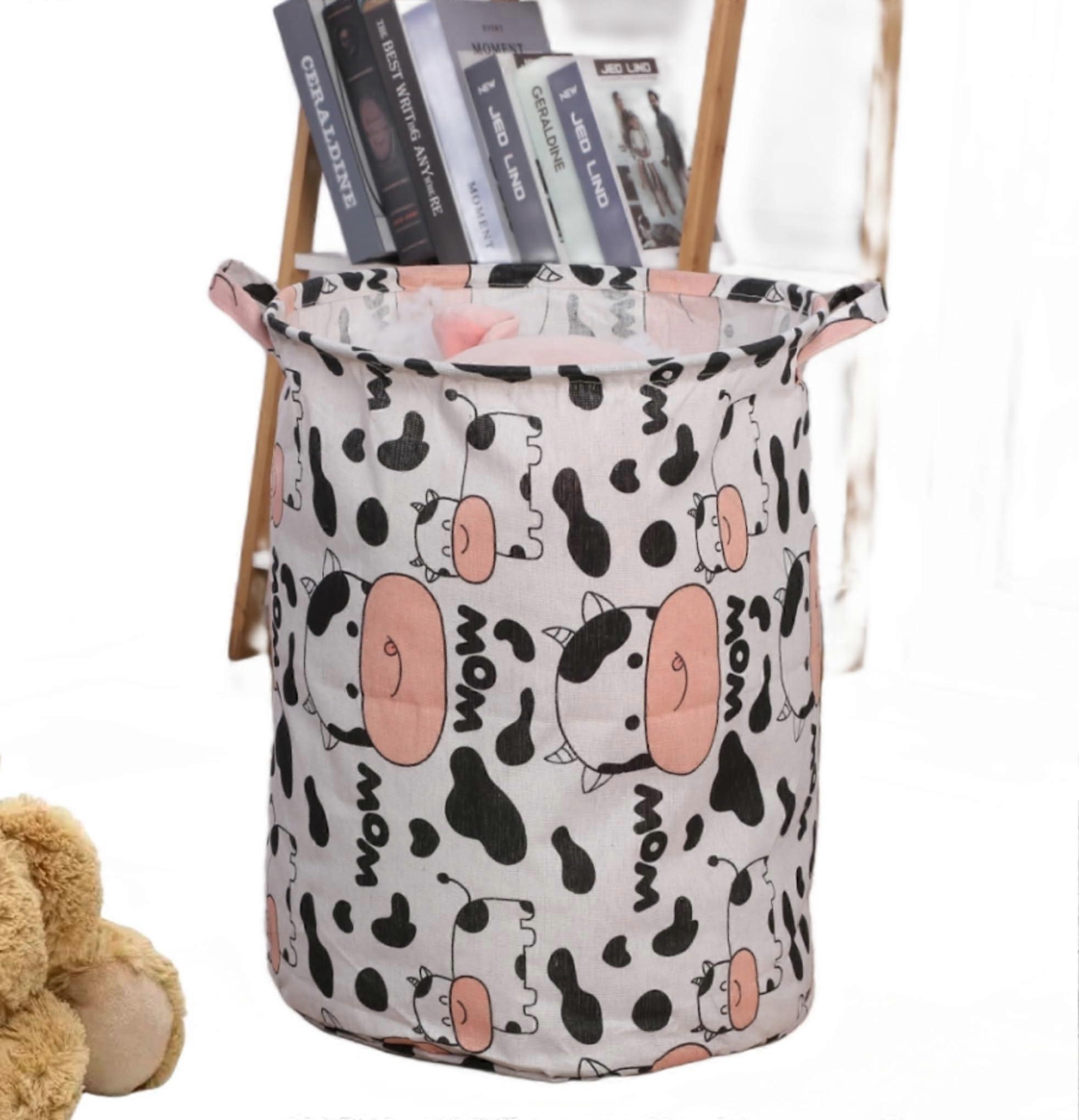 Fabric Art Folding Dirty Cloth Basket for Laundry and Doll Storage