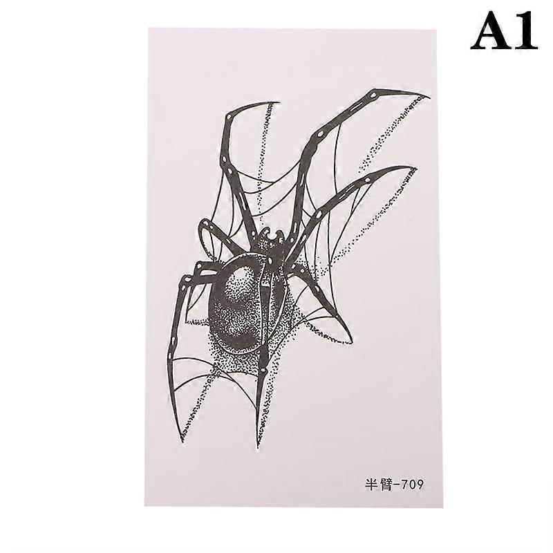 Herbal Temporary Tattoo Stickers Spider Net Design Punk Style Cobweb For Festival Art Man No Hazardous Chemicals