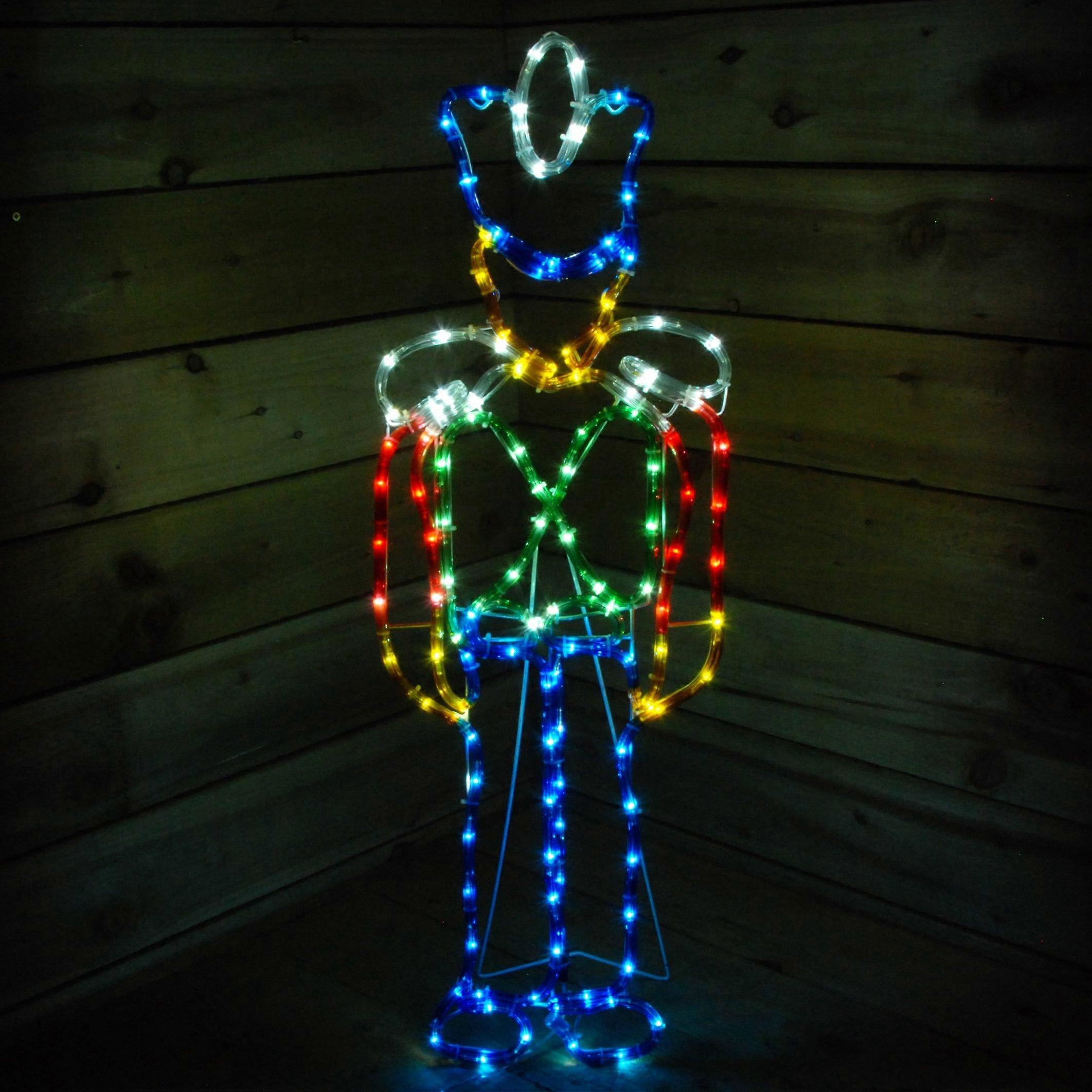 90Cm 120 Multi-coloured Led Outdoor Christmas Nutcracker Rope Light
