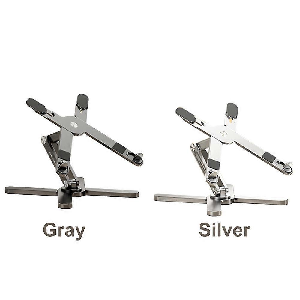 Laptop Stand with 360 Rotating Metal Foldable Holder for 16'' Computer Notebook X-Shaped Ergonomic P