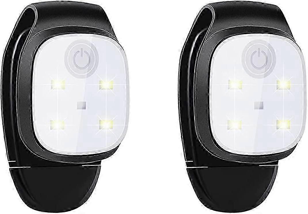 2 Pices Lumires de Nuit Extrieure Clip de Course Lumire LED Rflchissante USB Rechargeable pour la Course Accessoires de Course_Special Gift