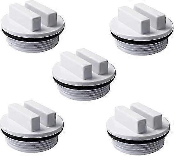 Winter Plugs, 5 Pieces 1.5in Threaded Pool Spa Return Line Winterizing Plug Filter Drain Plug with O-Ring for Massage Tub
