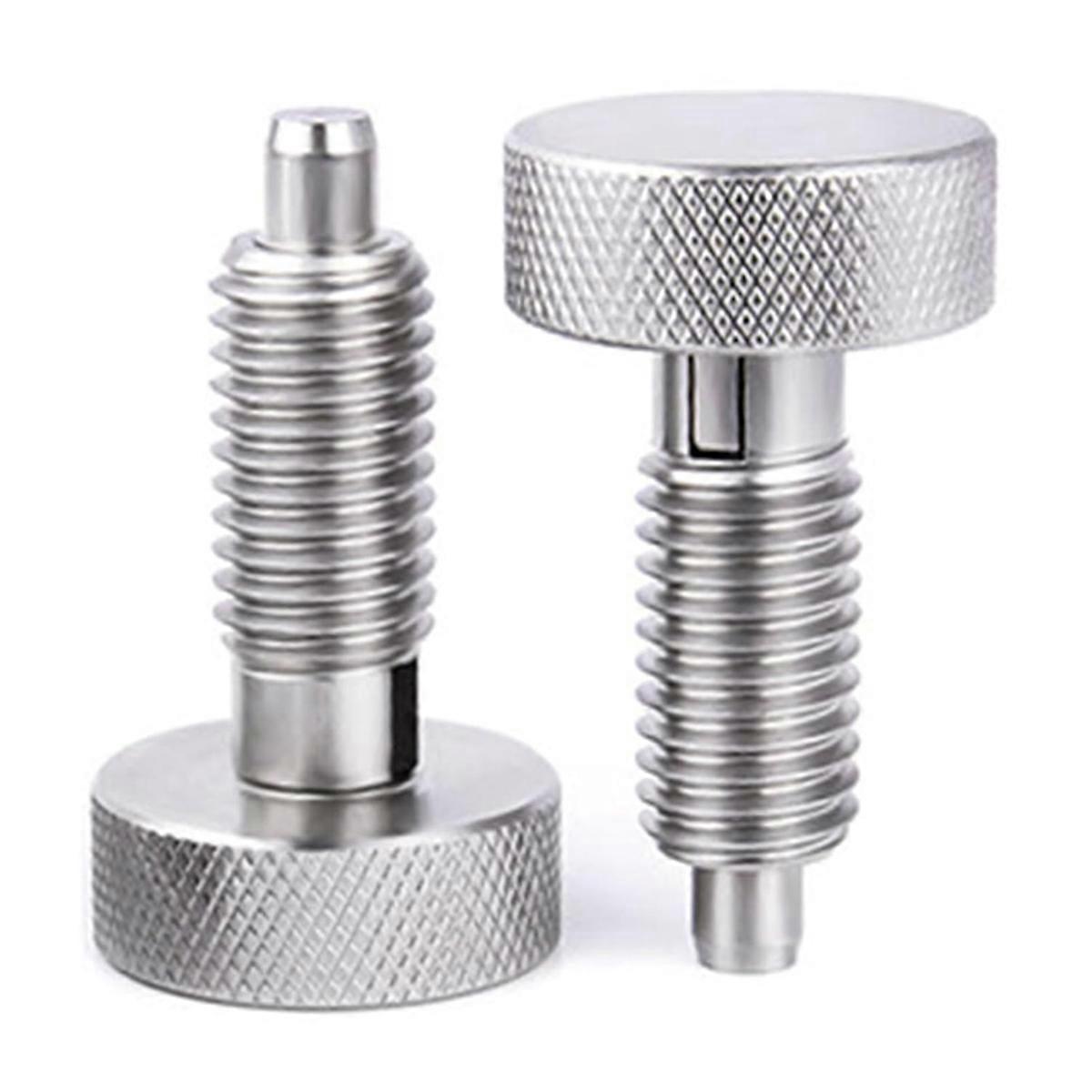2Pcs Hand Retractable Spring Plungers with Knurled Handle M6