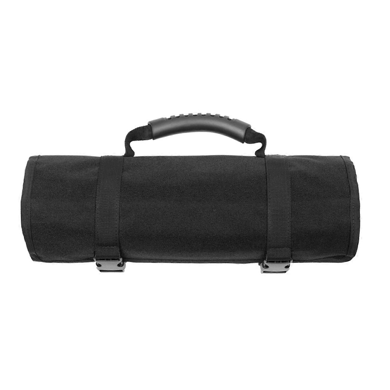 Multipurpose Tool Bag Organizer Roll Up Tool Pouch for Electrician Plumber Carpenter Mechanic with Multiple Pockets  Black