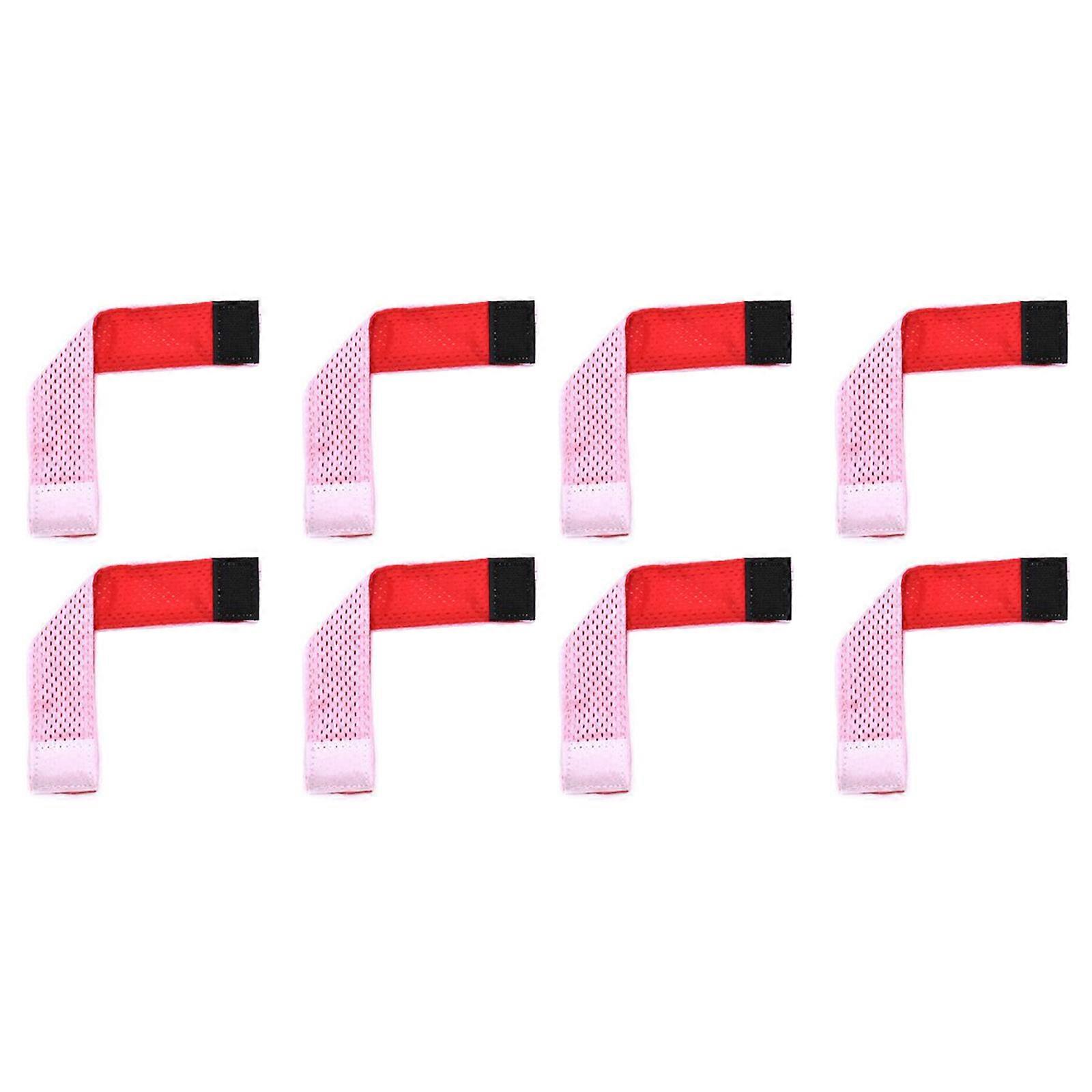 Boys Girl Shirts Sleeve Strap Sleeve Fasteners with Hook & Loop, Jerseys Sleeve Bands Sleeve Holders Soccer Sleeve Tie pink and red