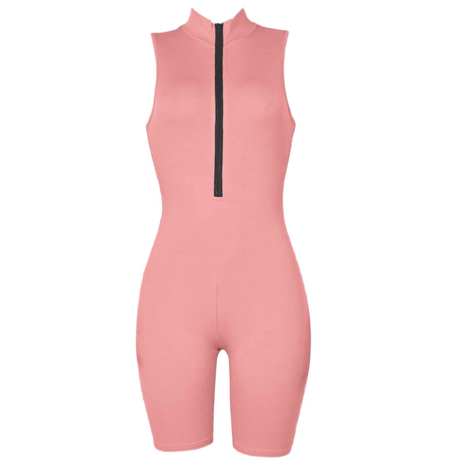 Sleeveless Fitness Romper Suits Clothes Women Jumpsuit Zips-Collar Hip Bodycon Sexy Jumpsuit Yoga Fitness Style Clothing Pink M | Fruugo UK Sleeveless Fitness Romper Suits Clothes Women Jumpsuit Zips-Collar Hip Bodycon Sexy Jumpsuit Yoga Fitness Style Clothing Pink M | Fruugo UK