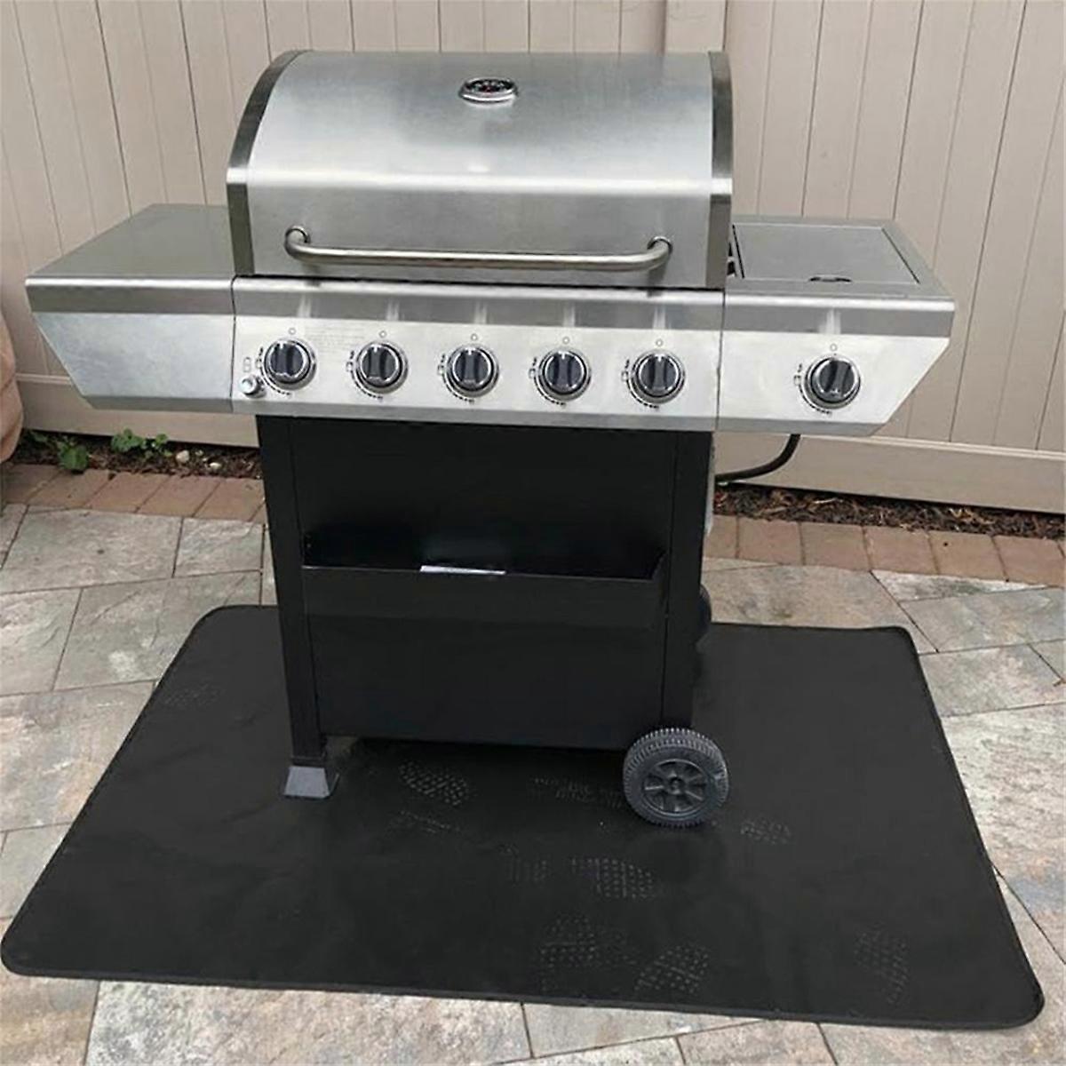 Fire Grill Mat Folding Oil-Proof Grill Floor Pads A