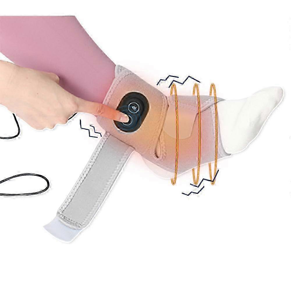 振動付き加熱療法足首ブレースUSBフットヒーティングパッド冬用フットウォーマー、3つの加熱レベル、3つの振動モードSZRH A-G