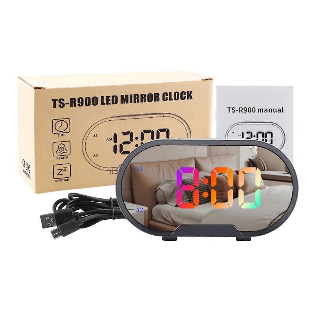 Simplistic Small Alarm Clock LED Clock Small Digital Alarm Plastic Material