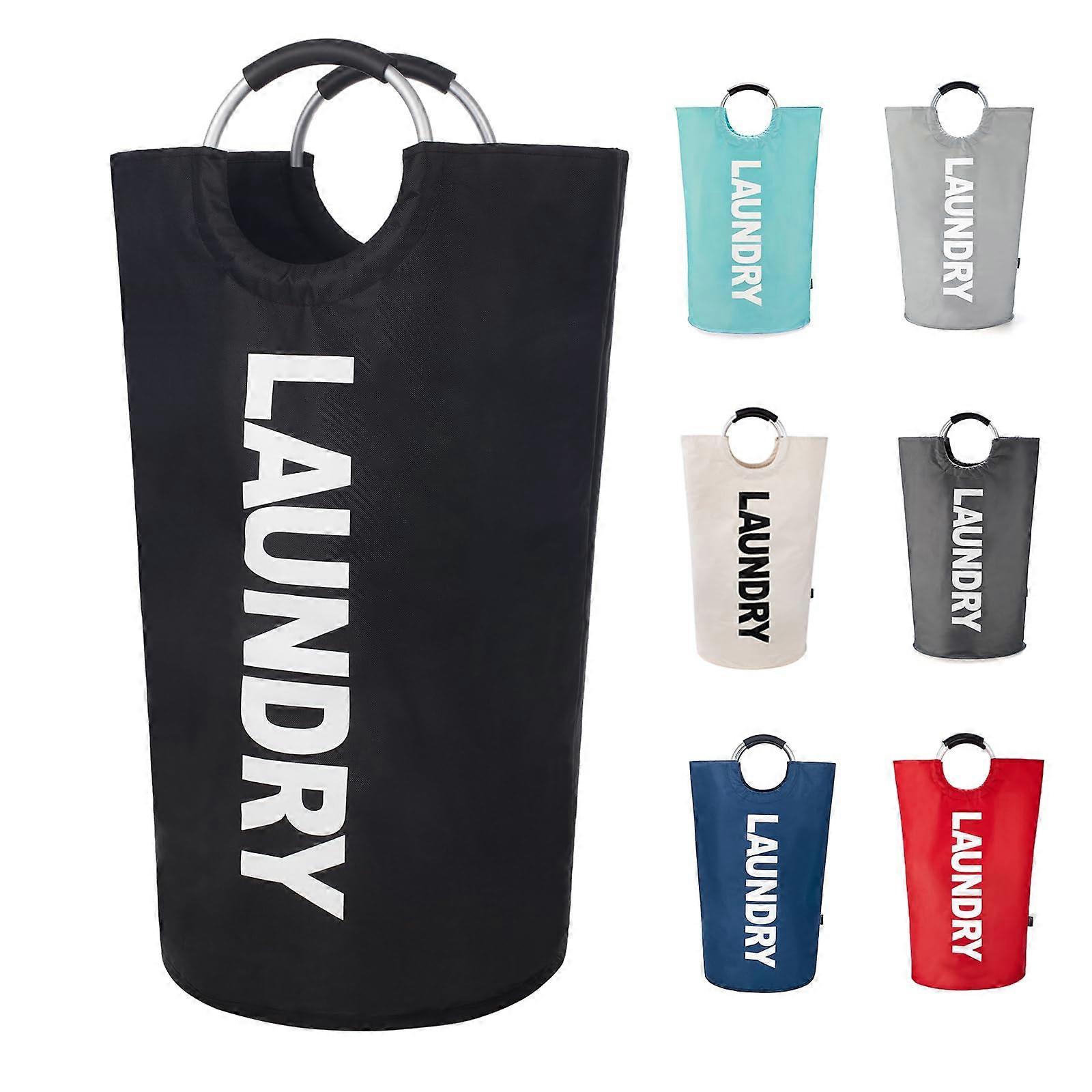 Large Laundry Basket 90L - Durable Fabric Hamper for Bathroom, Bedroom, and Laundry Room, Collapsible Design, Grey Color