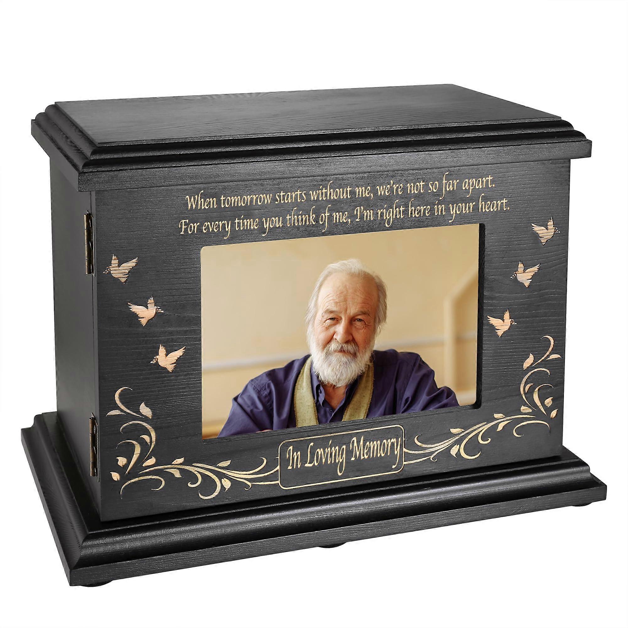 Wooden Cremation Memorial Urns for Burial Funeral Ashes Holds Up to 250 LBS