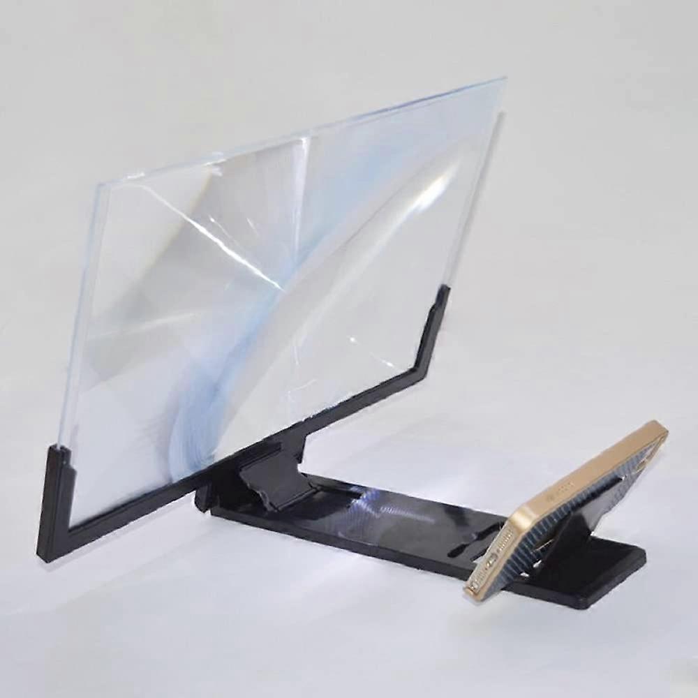 14 Inch 3D Screen Amplifier Mobile Phone Magnifying Glass Stand for Video Folding Screen Enlarged Eyes Protection Holder(D)