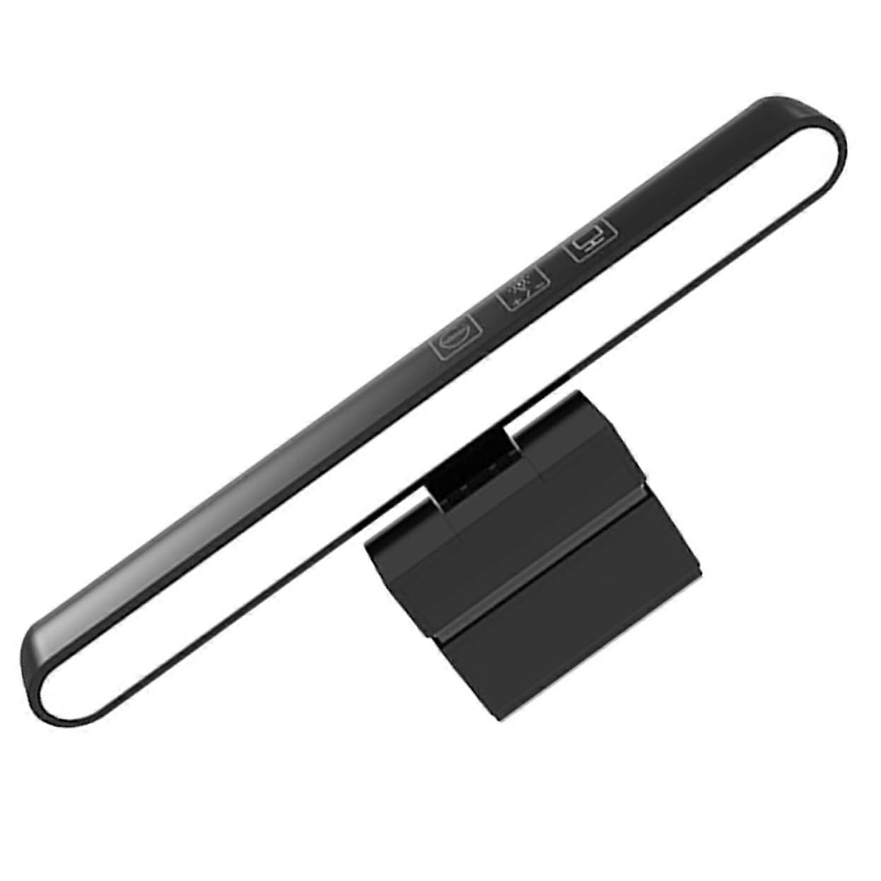 Computer Screen Fill Light Clip Desk Lamp LED Clamp Light Black Adjustable Brightness Easy Installation for Home Office