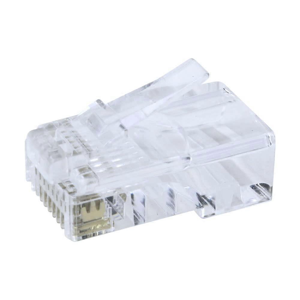 RJ45 Cat5e Connectors for Solid/Standard Ethernet Cables, 100 Pack, High-Speed Networking, Durable and Reliable