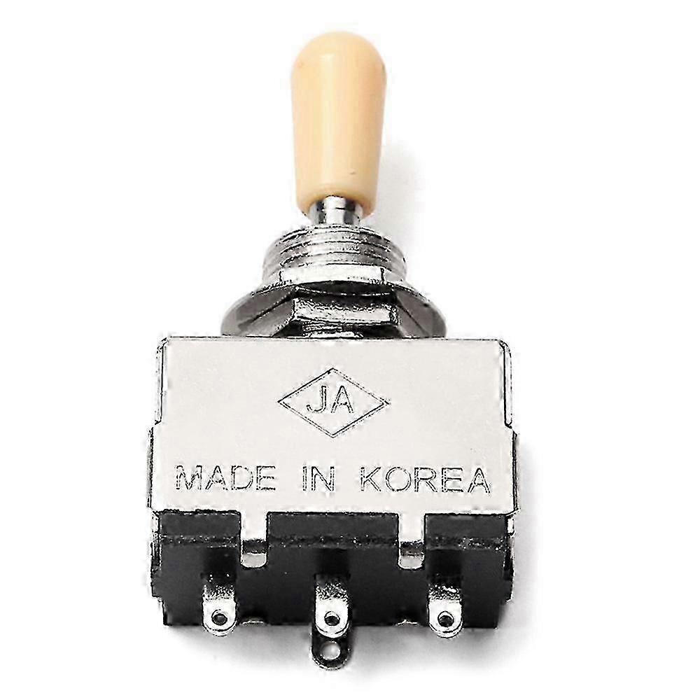 Solid Knob Shaft Box Style for Sg 3 Way Pickup Selector Toggle Switch, beige Tip Edition c