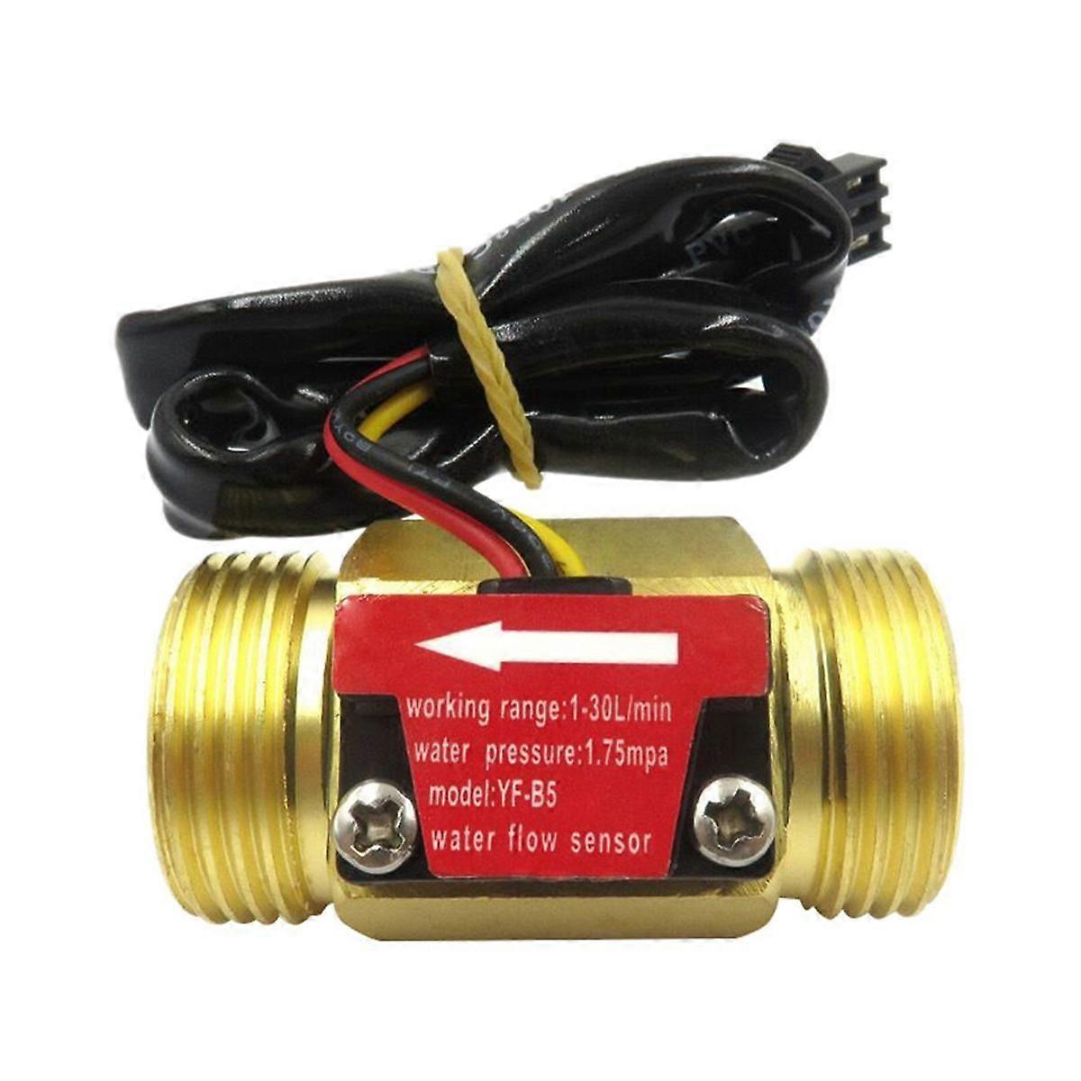-B5 DN20 G3/4Inch vandstrømssensorkontakt DC5-18V 1-30L/min flowmåler til industriel kontrolvæske, der cirkulerer