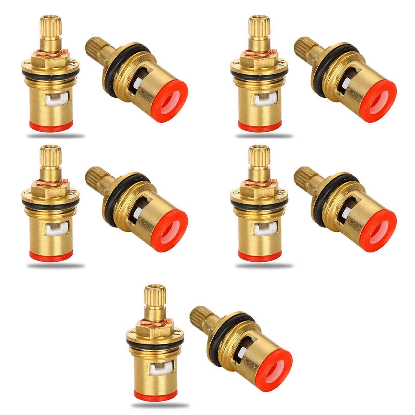 Faucet Valve Core Brass Cartridge Replacement Kit 10-Piece Kitchen Faucet Accessory Set