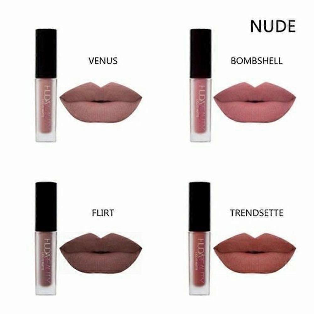 4Pcs Mini Matte Lip Long-Lasting Moisturizing Mirror Liquid Lipstick