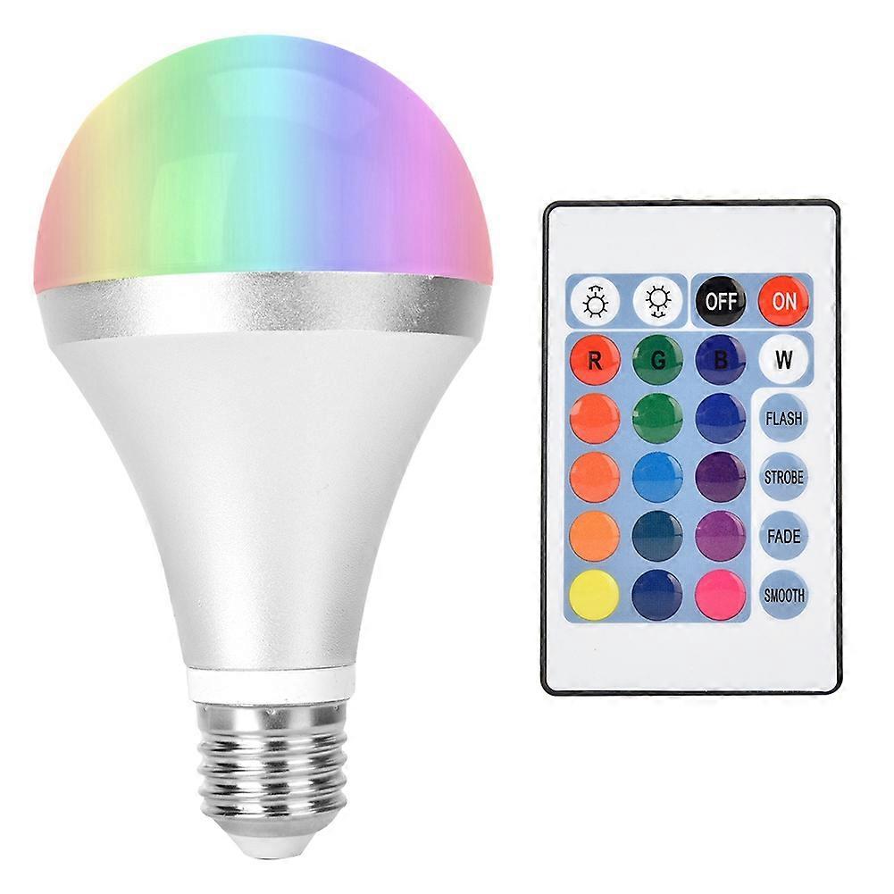 E27 10W RGBW LED Smart Light Bulb with Remote Control & Memory Function