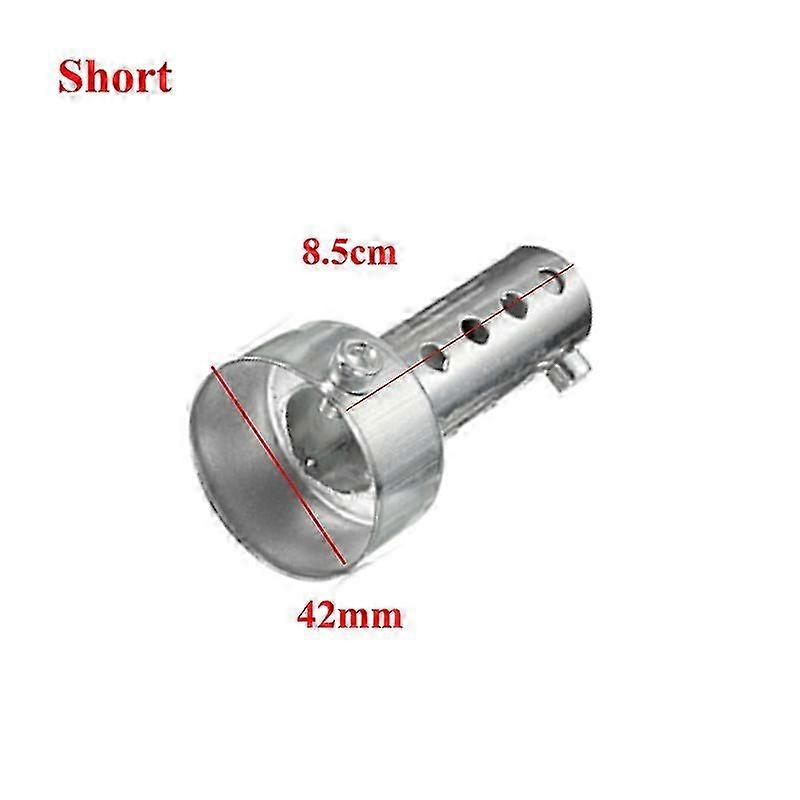 Silver Exhaust Silencer for Universal Motorcycles Reduces Noise with DB Killer Technology