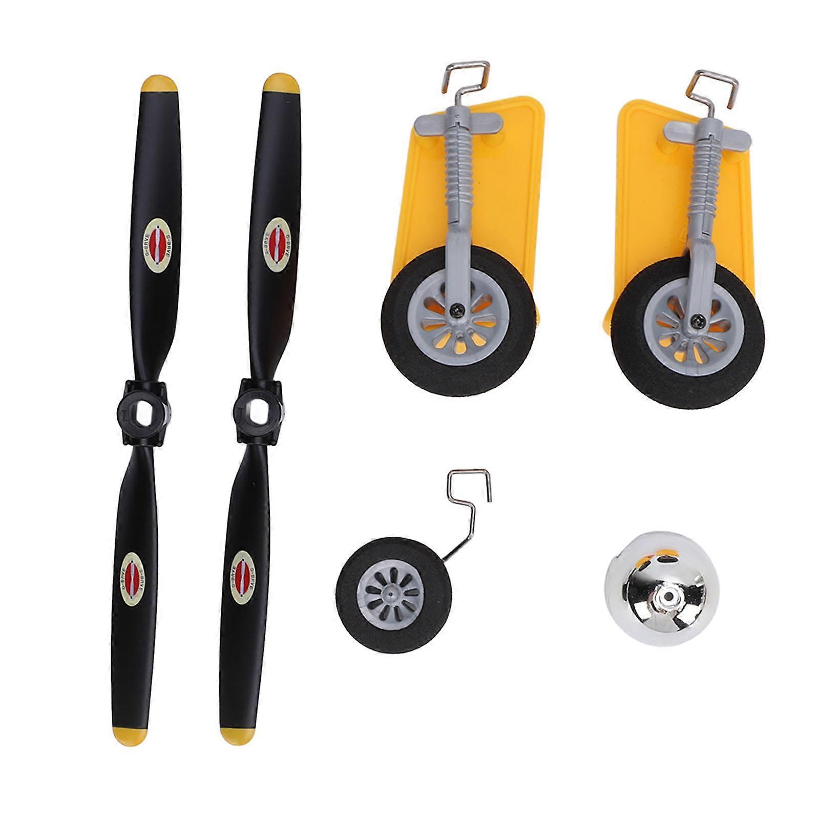 RC Airplane Landing Gear Wheels and Head Wheel Propeller Fairing for WLtoys XK A300, Durable Spare Parts with Fine Workmanship