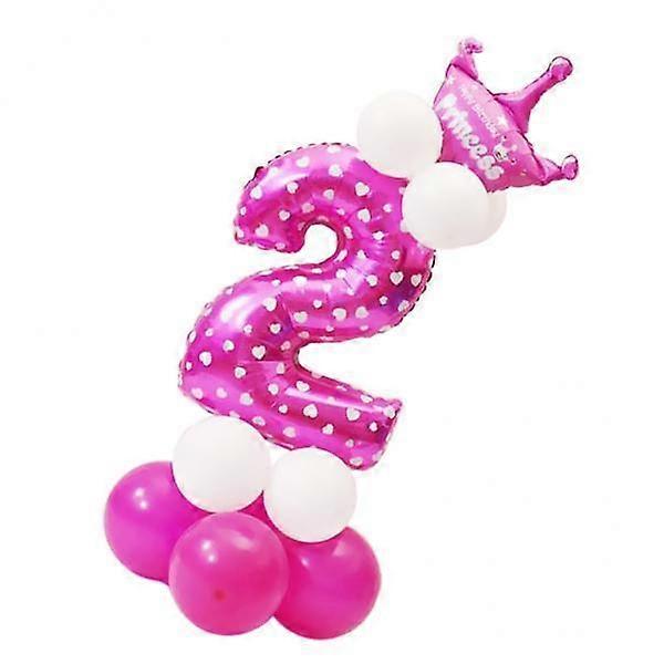 Birthday Celebration Balloon Bundle with Number 2