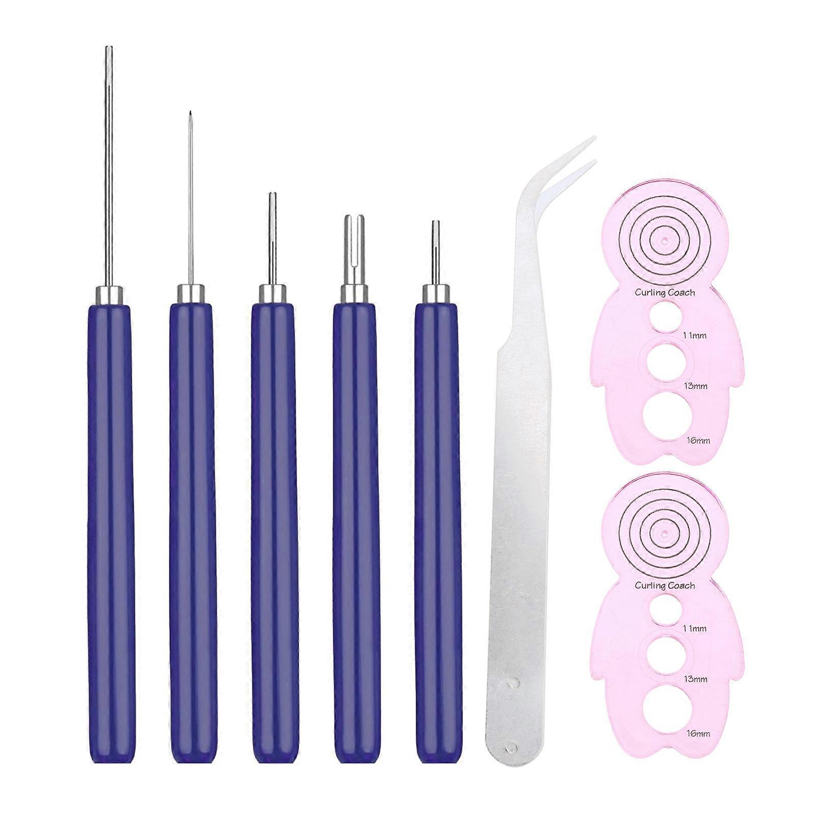 Quiling Tool 8 Pcs Paper Flower Quiling Tools and Supplies Set Assorted Sizes Rolling Curling Quiling Needle Pen