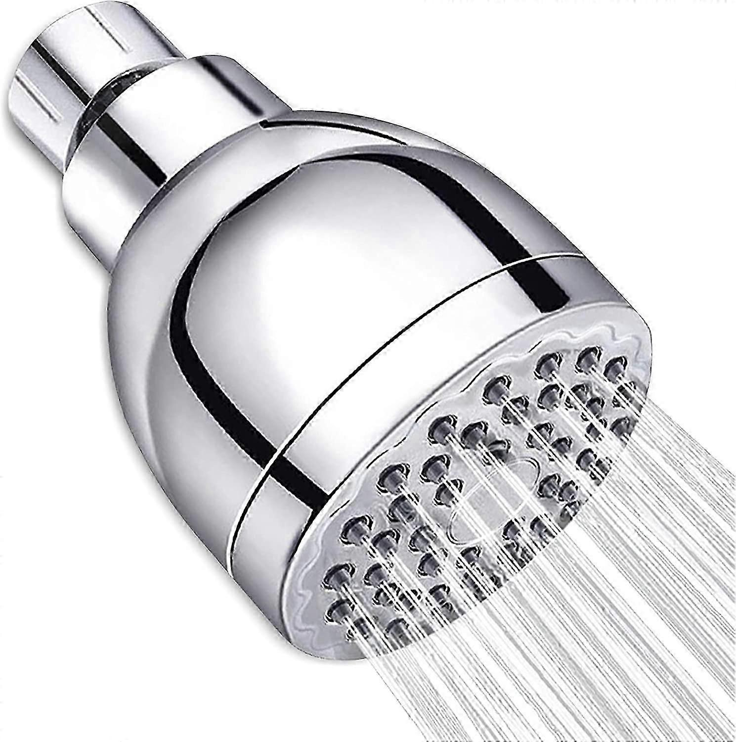 Fixed Shower Head, High Pressure Rainfall Shower Head with 360 Adjustable Swivel Ball Joint, High Flow Shower Head with Silicone Nozzles Easy to Clean