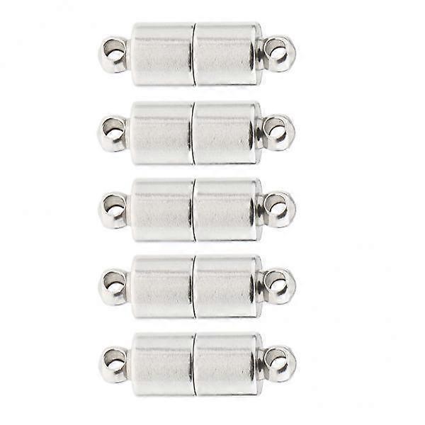 2-7pack 5 יחידות כסף נירוסטה מגנטי תכשיטים אבזם מחבר מציאת