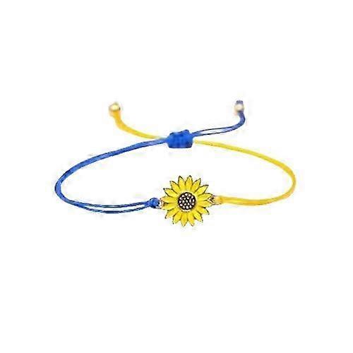 Kadınlar ve Erkekler için Sarı ve Mavi Enerji Aşılanmış Bilezikler ile Ukrayna Bayrağı Takı Koleksiyonu