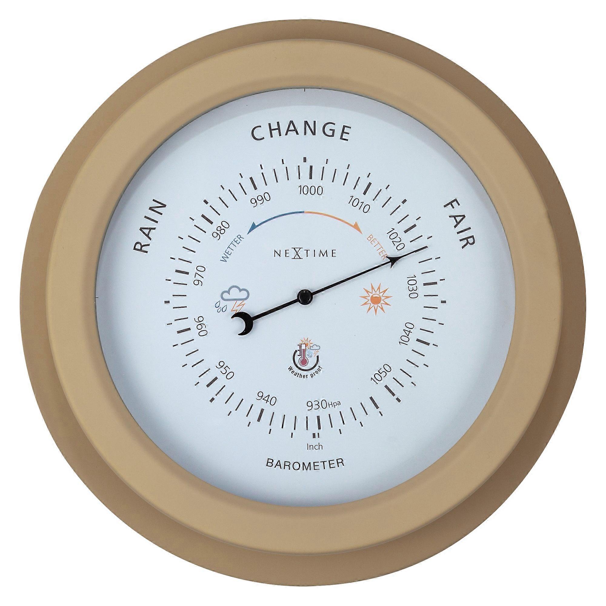 Nextime Orchid Outdoor Barometer 22Cm Καφέ Αδιάβροχοι Μεταλλικοί Μετεωρολογικοί Σταθμοί