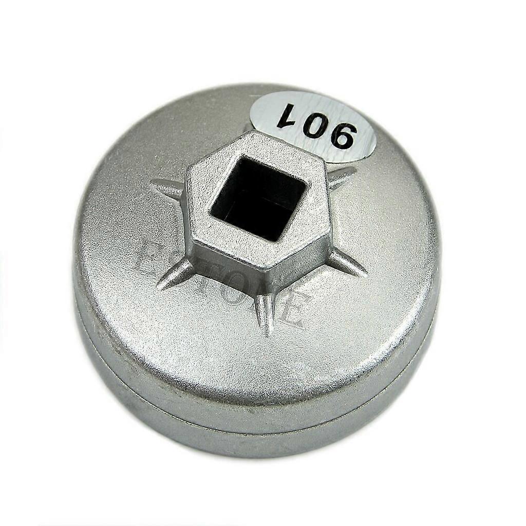 1/2 Square Drive 14 Flutes End Cap Oil Filter Wrench Auto Tool For 65mm Silver