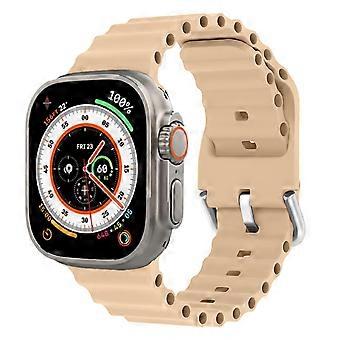 Til Klokke Ultra 2/ultra 49mm 45mm 41mm 44mm 40mm 42mm 38mm Kvinner Menn Silikonrem Iwatch Sport For Klokke 9 8 7 6 42-44-45-49MM Melk Te